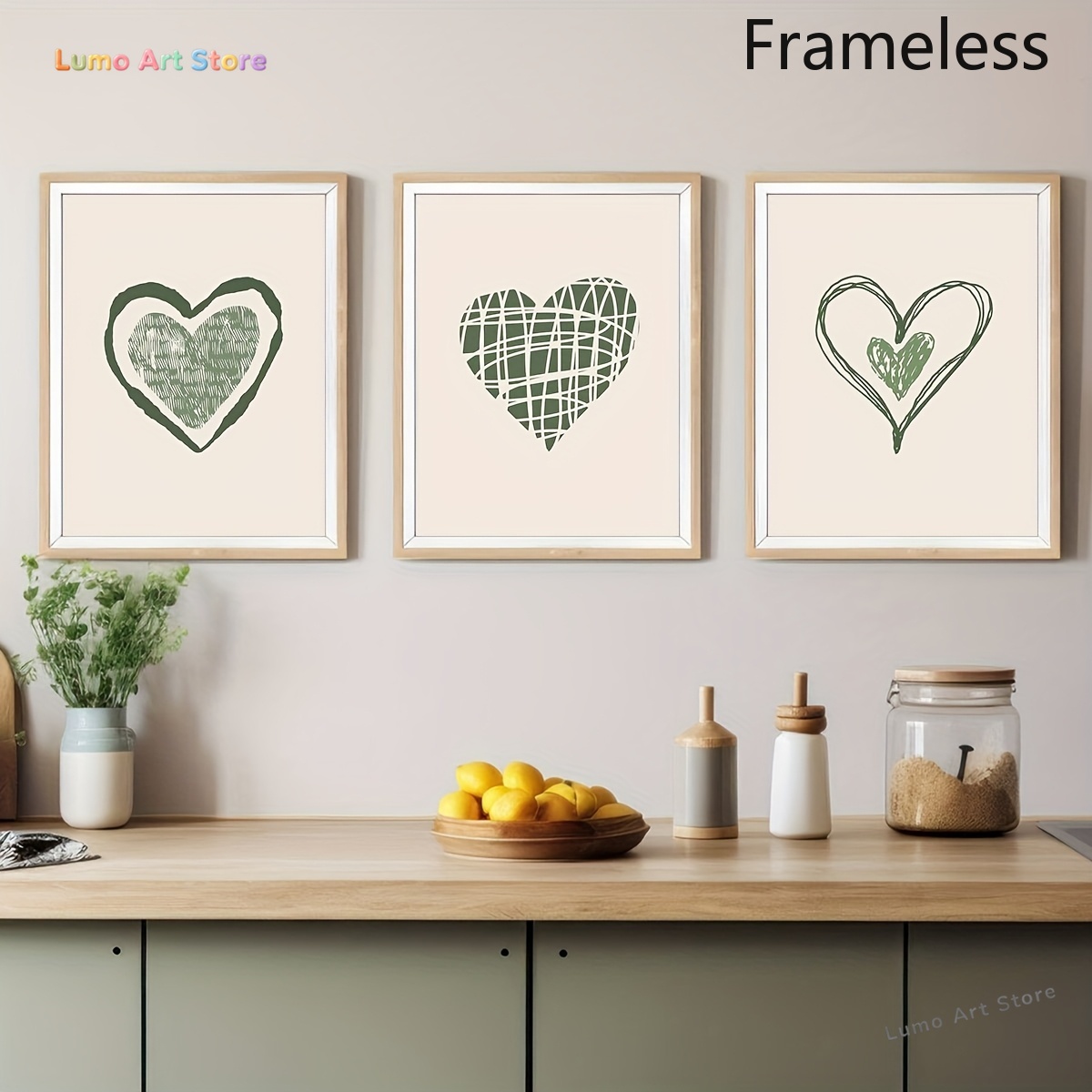 Abstract Canvas Set - 2D Flat, 2D Flat, 3 szt./zestaw,