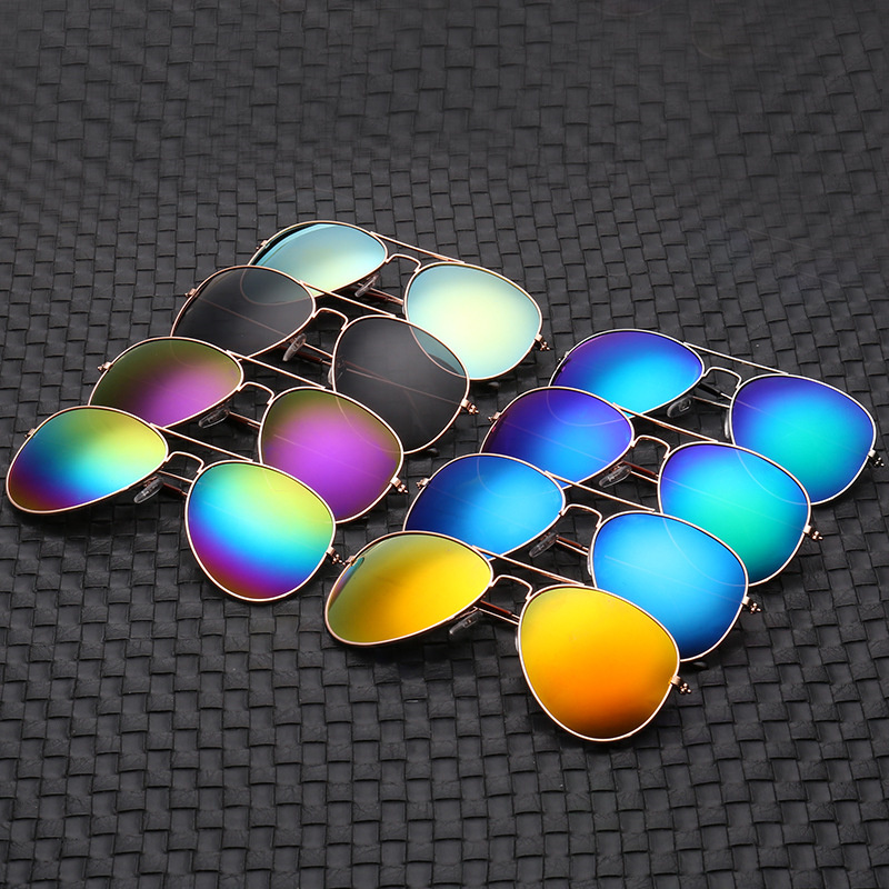 Decorative Mirror - Nowe okulary przeciwsłoneczne pilotki z podwójnym