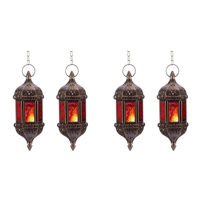 Candle Holder Decor - AB34 – zestaw 4 sztuk, dekoracyjne,