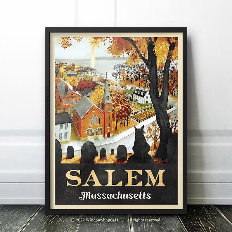 Interior Design Living Room - Nowoczesny Halloween Salem Podróże Jesień Grafika