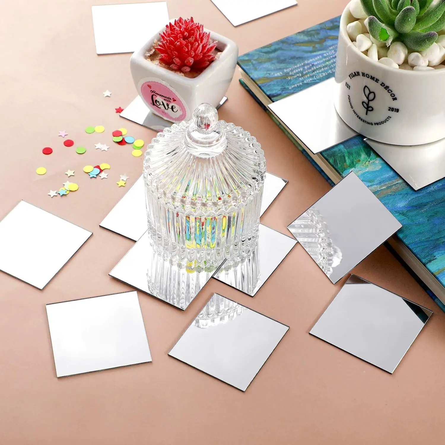 Małe, kwadratowe lusterka samo – Decorative Mirror recenzja i cena