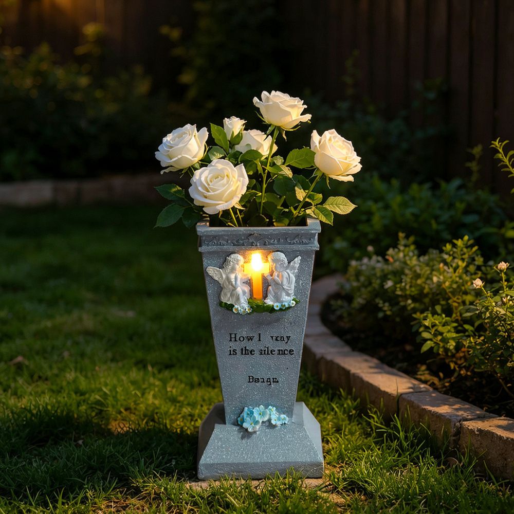 Wazon cmentarny z żywicy, z mo – Vase Decor recenzja i cena